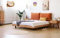 在飛比找Yahoo!奇摩拍賣優惠-[糖果家具]實木床 北歐簡約現代家具 雙人床 5尺床架  無