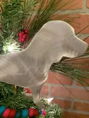 Beagle with Star, Tree Topper, Holiday Decoration, Aluminum