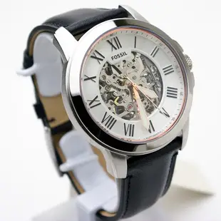 FOSSIL 手錶 ME3101 鏤空機械男錶 黑色錶帶 44mm 全新原廠正品