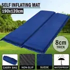 Double Self Inflating Mattress Sleeping Mat Air Bed Camping Hiking Joinable Blue