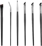 [UEAVOID] 6 Piece Eyeliner Brush Set Professional Eyebrow Brush Precise Make Up Eyebrow Brush Eyeshadow Brush Angled Thin for Eyeliner Eyebrow Cosmetics Beginners