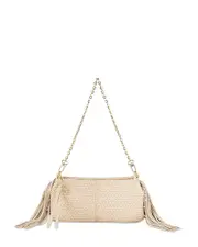 Maje Miss M Raffia Look Clutch