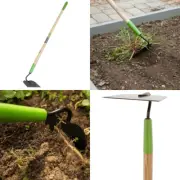Ames Welded Garden Hoe Serrated Steel Blade Hardwood Handle With Cushion Grip