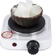 500W Electric Mini Stove, Portable Countertop Burner, Mocha Pot Heating Furnace with Flat Cast Iron Heating Plate Electric Candle Wax Warmer for Batik Home, Office, Birthday Gifts and Art Maker.