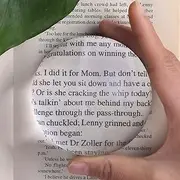 Magnifier Dome Magnifying Glass Paperweight, 60mm, Made from K9 Crystal Glass, Ergonomic Magnifier, Great for Reading Books, Maps, Documents More, for Home and Office Magnification Interest Aqiong