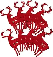 Alipis 8pcs Elk Cutlery Bag Felt Christmas Tote Bags Christmas Stocking Cutlery Holder Drawer Organiser Dividers Favor Silverware Organizer Bin Christmas Cutlery Holders Felt Cloth Red