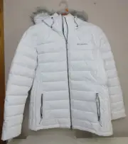 COLUMBIA ‎Ponderay Jacket WOMENS XL WHITE NEW W/TAGS MODEL 1699091 HOODED