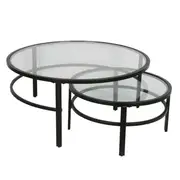 [Florabelle Living] Manarola Coffee Table Nest Set Of 2 Black