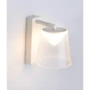 CHESTER Wall Light Interior Surface Mounted Adjustable 6W Slant Clear PS Shade 5000K with White 480LM