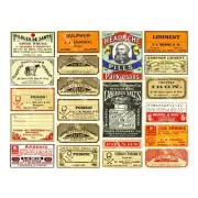 Halloween Stickers, 21 Reproduction Apothecary, Poison & Witches Cauldron Labels