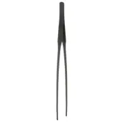 Stainless Steel Tweezers 10.6" Long Handle Straight Tips Tweezers, Black