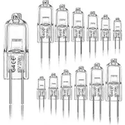 Set of 12 Halogen Bulbs G4 20W 12V 2800 K 2 Pins for hood, kitchen, living room, bedroom, HANBING
