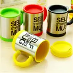 STAINLESS SELF STIRRING MUG AUTO MIXING DRINK TEA COFFEE CUP