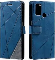 Laybomo Case for Oppo A53 2020 / A53S Case, Oppo A53 2020 / A53S Wallet Case Leather [Skin Feel][Hidden Magnetic][Card Holder][TPU Shell] Kickstand Flip Phone Cover for Oppo A53 2020 / A53S, Blue