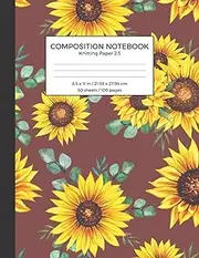 Composition Notebook Knitting Paper 2:3: Sunflower Themed, Pattern Planner Book