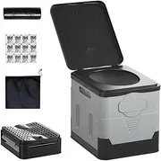 Camping Folding Toilet Commode,Foldable Travel Toilet with Cover,Folding Toilet Toilet Toilet Curing Agent,Folding Portable Potty Seats for Car, Multifunctional Portable Travel Toilet for Outdoor