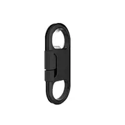 Multi-function 20cm USB to 8 Pin Data Sync Charging Cable & Bottle Opener & Keychain (Black)
