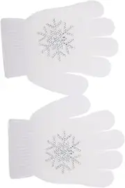 [SUPVOX] 1 Pair Skiing Gloves Snow Glove Waterproof Thermal Gloves Mens Rhinestone Snowflake Design