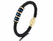 Fashion colored woven men's wristband