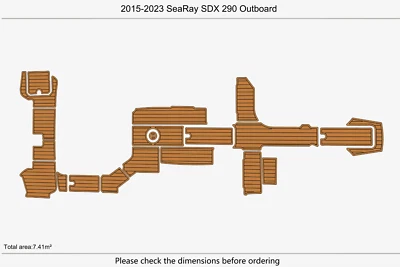 2022 Sea Ray SDX 290 Outboard Swim Platform Cockpit Boat EVA Pad Foam Faux Floor