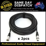 2 x 20M 120 Ohms 3 Pin DMX XLR Lighting Cable Lead Cord Wire 20 Metre DMX-512