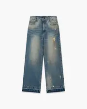[We11done] Blue Womens Straight Denim Pants