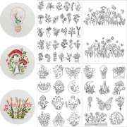 Water Soluble Embroidery Patterns Stabilizer - 4 Sheet Stick & Stitch Embroidery
