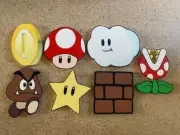 Set Of 7 Props Super Mario Bros Handpainted