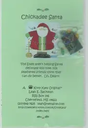 Kitty Kats Original Chickadee Santa with Lights Counted Cross Stitch Pattern New