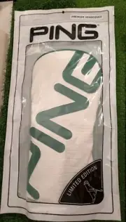New Ping 2024 Augusta Masters Driver Headcover - White and Green - Gator Texture