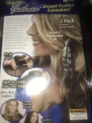 As Seen On Tv- Instant Snap On Feathers 2 Pack (*bonus peacock feather included)