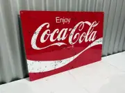 COCA COLA COKE VINTAGE METAL SIGN 810 MM X 555 MM FREE POST