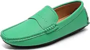 [Minishion] Boys Mens Casual Walking Loafers with Rubber Sole Comfort Driving Moccasins Shoes YY003