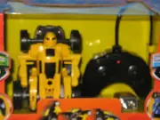 TRANSFORMING ROBOT RC CAR BLUE HAT NEW