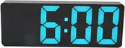 Digital Alarm Clock, Sound Activated Large Font Small LED Mirror Clock USB Battery Powered Stylish with Temp Display for Bedroom
