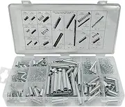 AcbbMNS 200Pcs 20 Sizes Extension and Compression Springs Assortment Kit, Zinc Plated Steel Mechanical Extension Springs Small Spring for DIY Repair Project