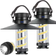 LED Camping Lantern Rechargeable - 2 Pack Portable Flashlight Lanterns with 1000