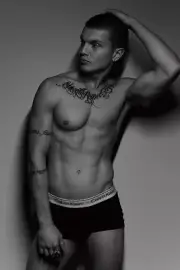 [O339] Handsome Man Cute Male Model Showing Off Body Physique Art Photography