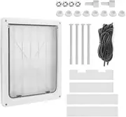 2 Way Lockable Pet Dog Cat Safe Security Brushy Flap Door Black Large Size ABS