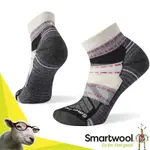 SMARTWOOL 女_美麗諾羊毛 避震型機能戶外輕量印花短筒襪(2入)/排汗跑步襪_米白