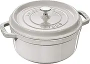 staub La Cocotte Round 40501-410 Pico Cocotte Round Campagne 7.9 inches (20 cm) Handed, Cast Iron Pot, Induction Compatible