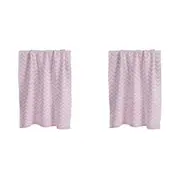 2PK Playgro Home Cotton Soft Woven Fabric Baby/Kids Blanket Pink And White