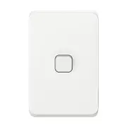 Clipsal Iconic Series Switch Vert 1G 10Ax 250V Extra White -3041VA-XW