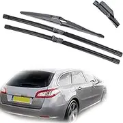 3 Pcs Car Front Rear Window Windshield Wiper Blades Set 26"+26"+12",For Peugeot 508 SW RXH 2018 2017 2016 2015 2014 2013 2012 2011 2010