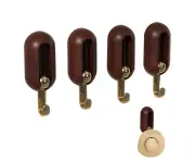 Adhesive Hooks Wall Hooks Key Hooks For Wall Decorative Key Holder Rack Self Adhesive Wall Hooks,Walnut