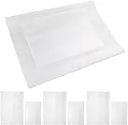 Uonlytech 20Pcs Transparent Book Cover Protector Scratch Book Sleeve for Notebooks Reusable Covers for School Library Use
