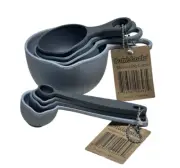 Bamboozle Measuring Cup & Spoons, 8-Piece Dry or Liquid Cooking Set Bamboo Fiber