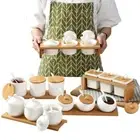 3PCS Spice Jars Spice Herb Seasoning Condiment Storage Container Modern Design