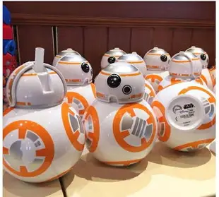 香港迪士尼樂園代購-星際大戰Star Wars BB-8吸管水壺，水杯/馬克杯/杯瓶/水壺/不鏽鋼杯，X射線【C320003】