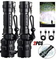 6000LMS Super Bright IPX4 LED Flashlight Rechargeable Tactical Zoom Torch